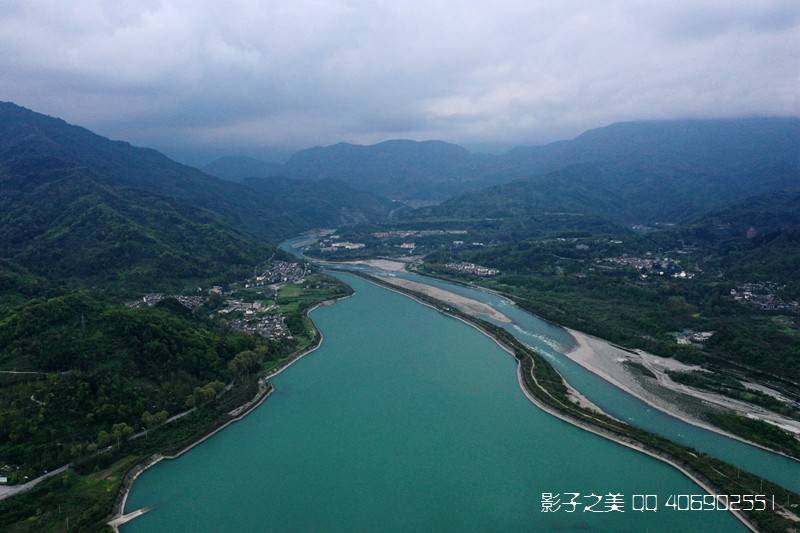 都江堰水利工程全景图图片