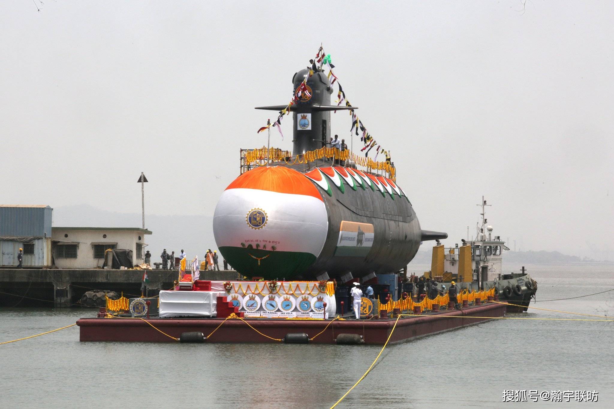 印度海军第6艘鲉鱼级常规潜艇下水