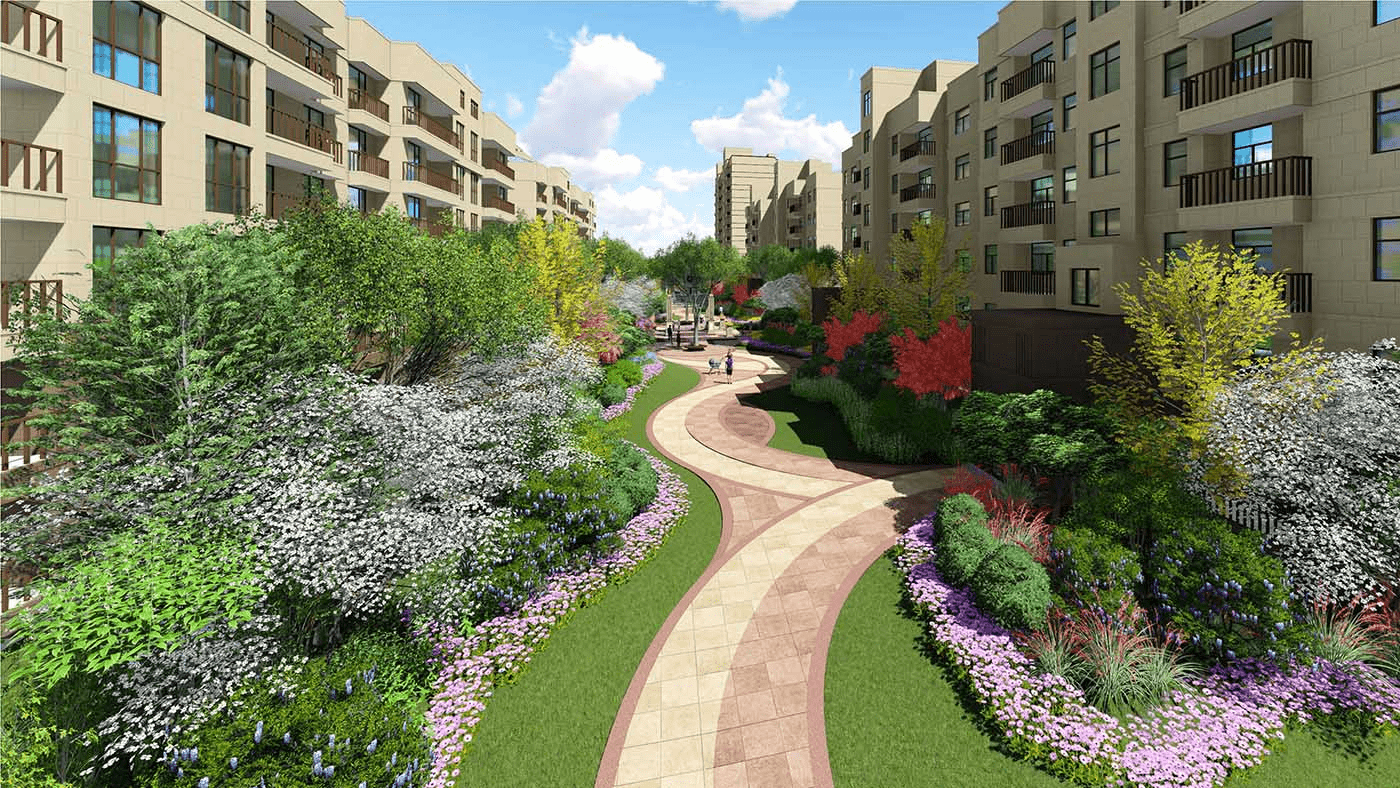 包含小区内绿化,包括公共绿地,宅旁绿地,庭院绿地,公建配套附属绿地和