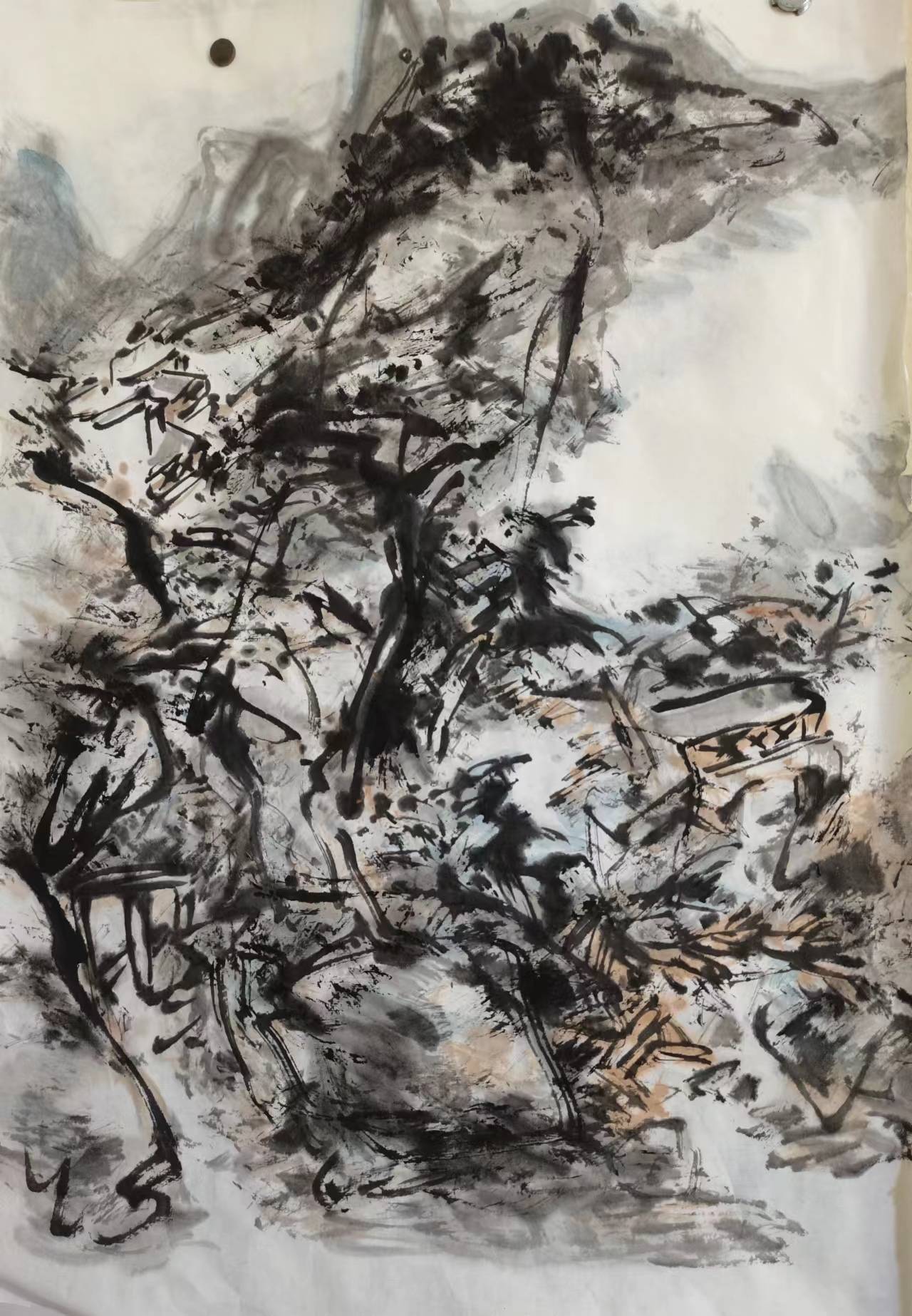 江俊德抽象山水突破传统的独特审美意蕴