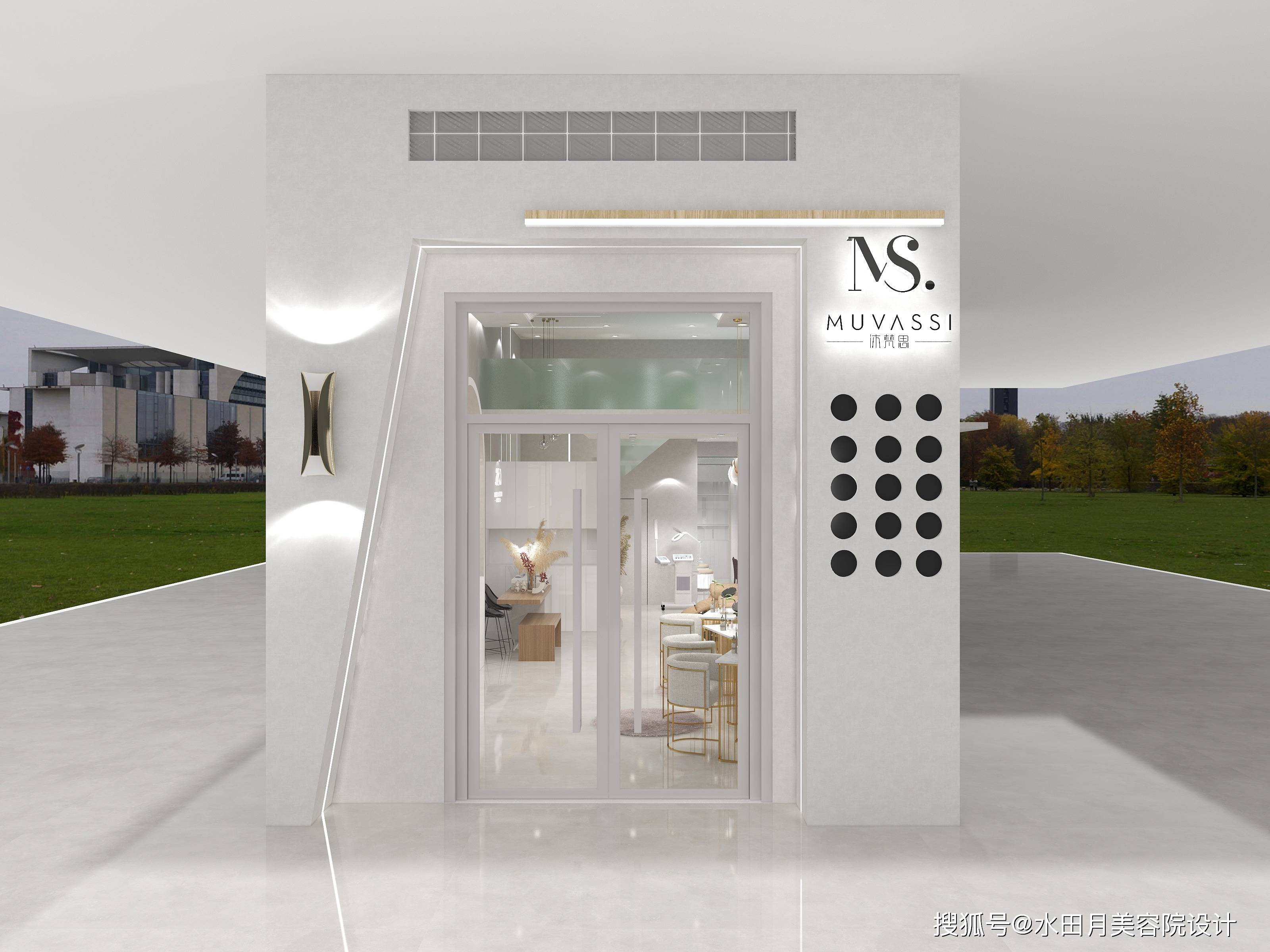 美容院门头与前厅如何做到相呼应._客户_门厅_设计