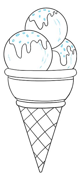 冰淇凌简单画法图片