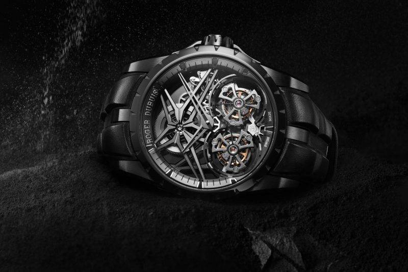 2022新款双陀飞轮!罗杰杜比excalibur王者之剑陶瓷腕表 限量28枚