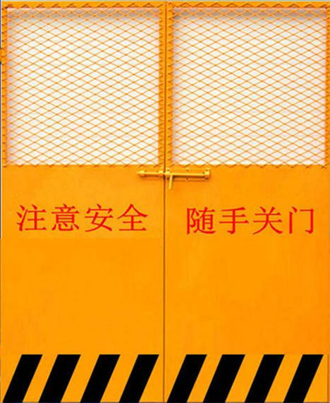 施工楼层电梯防护门18322296888物料提升机安全门人货梯防护门生产