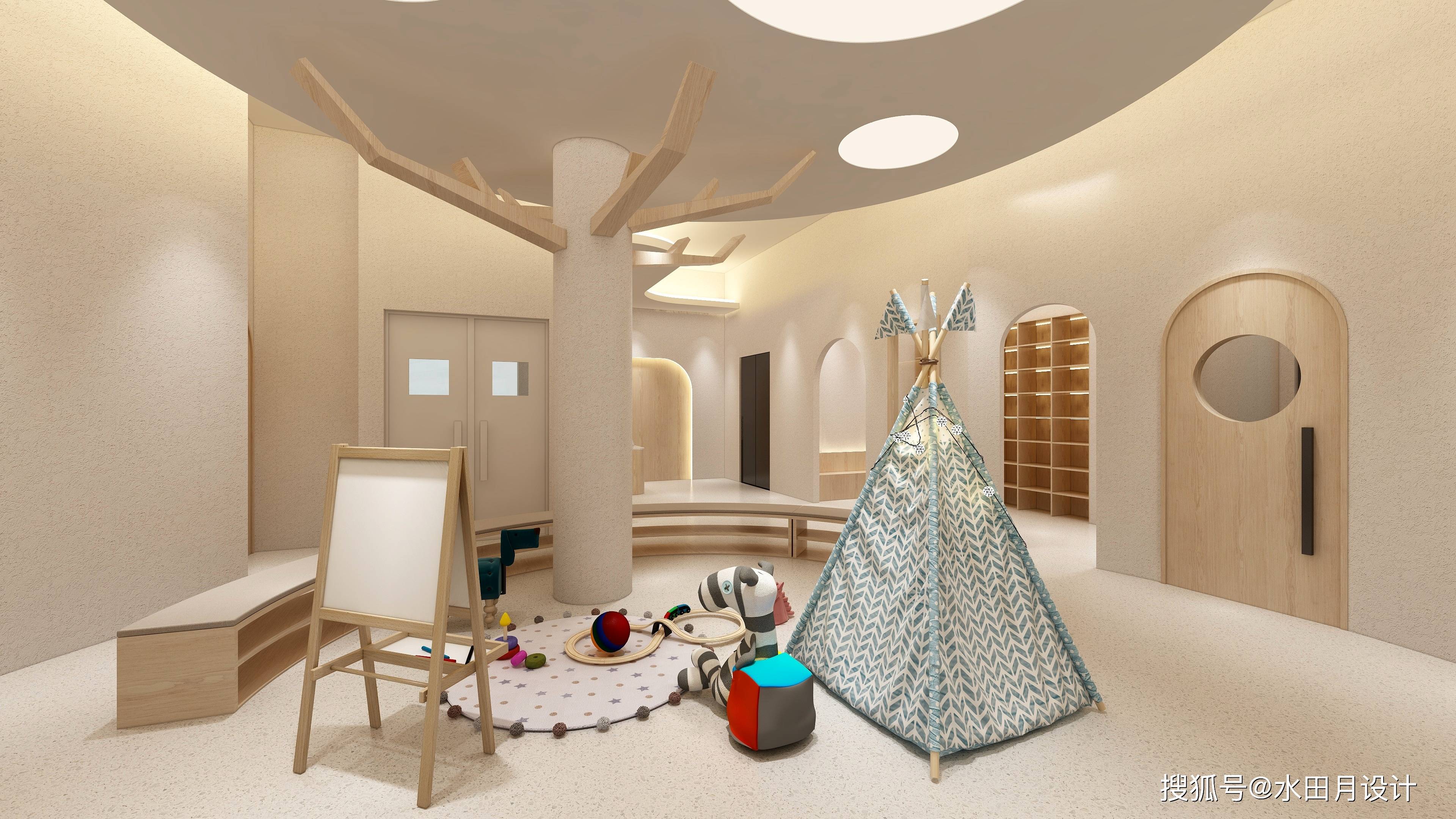 现代简约原木风幼托机构设计