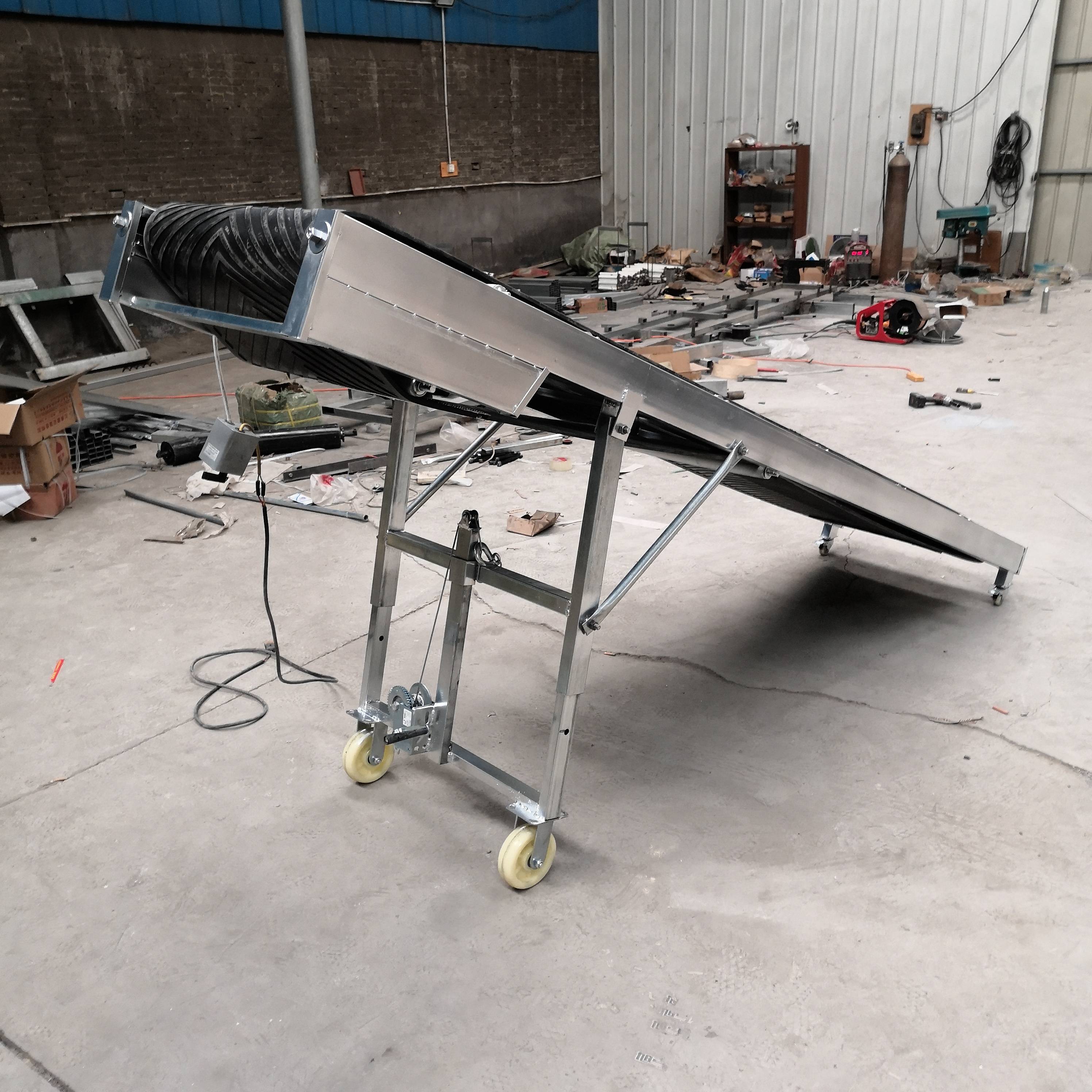 折叠皮带输送机小型皮带传送机日常使用和维护_螺丝_电机_齿轮油