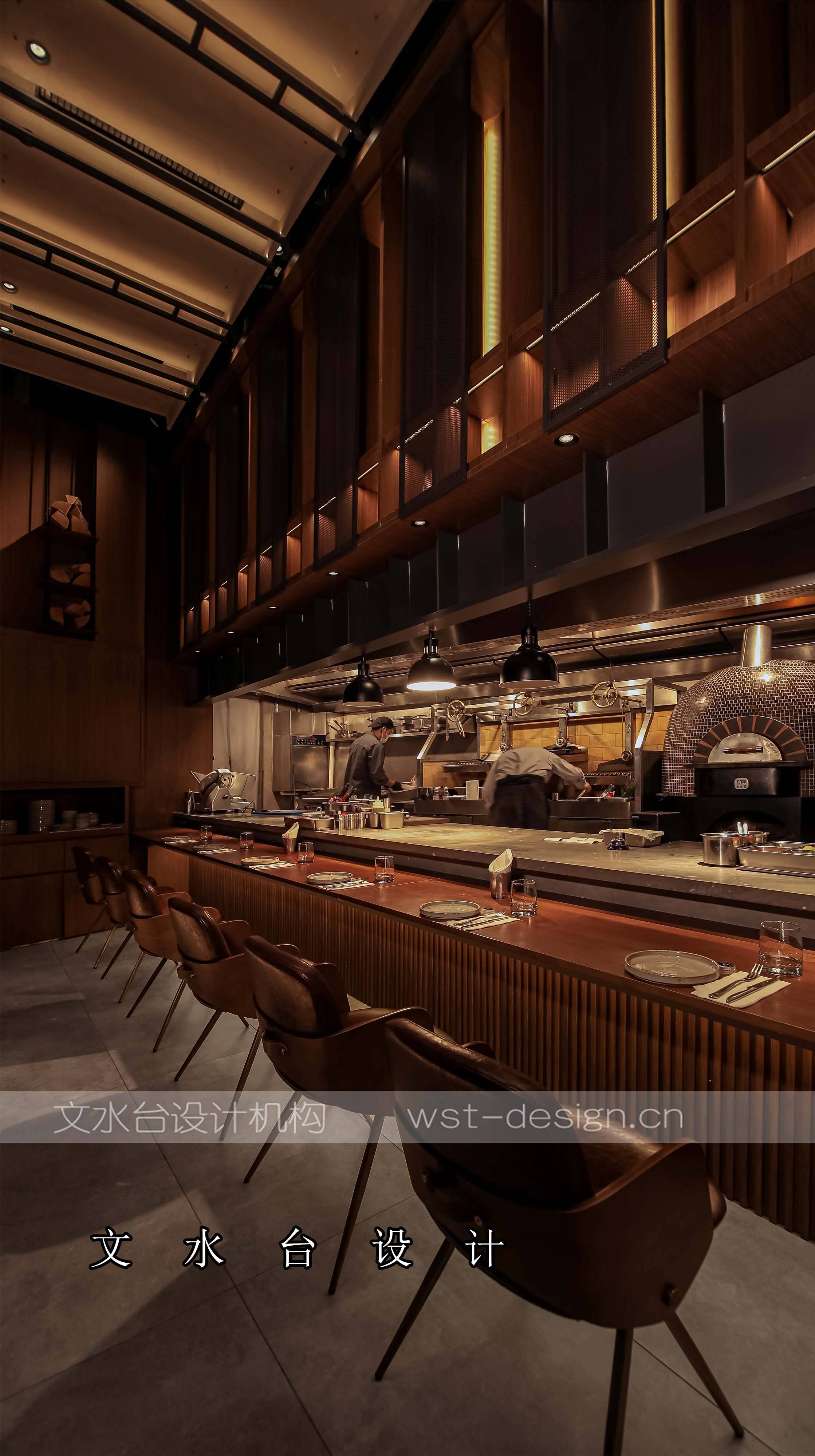 深圳卓悦中心the eating table餐厅hot charcoal餐厅室内设计-文水台