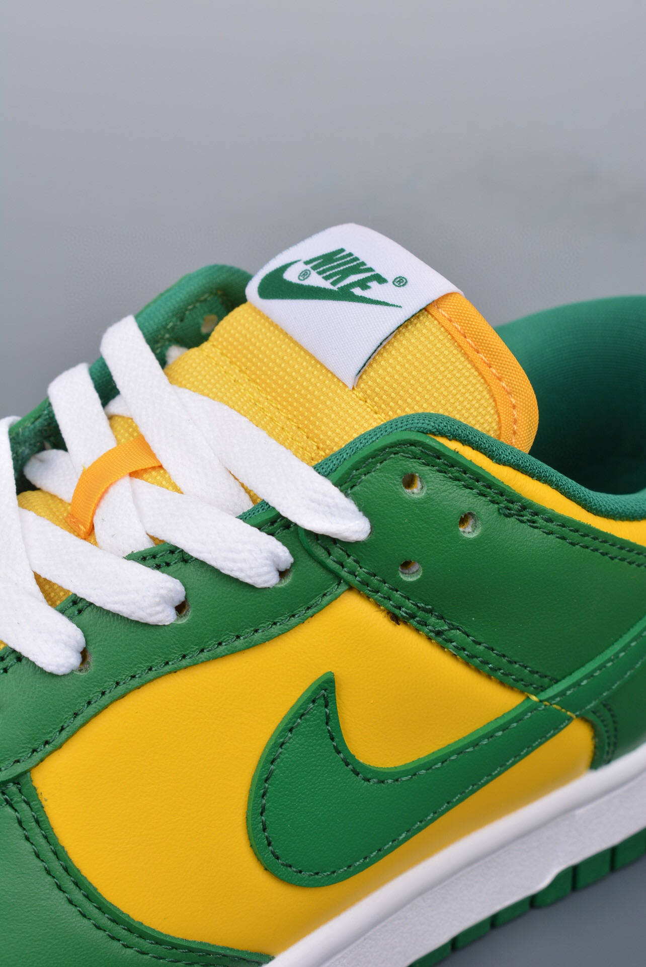 耐克nike dunk low sp brazil 巴西黄绿滑板鞋_连看_白色_粟黄