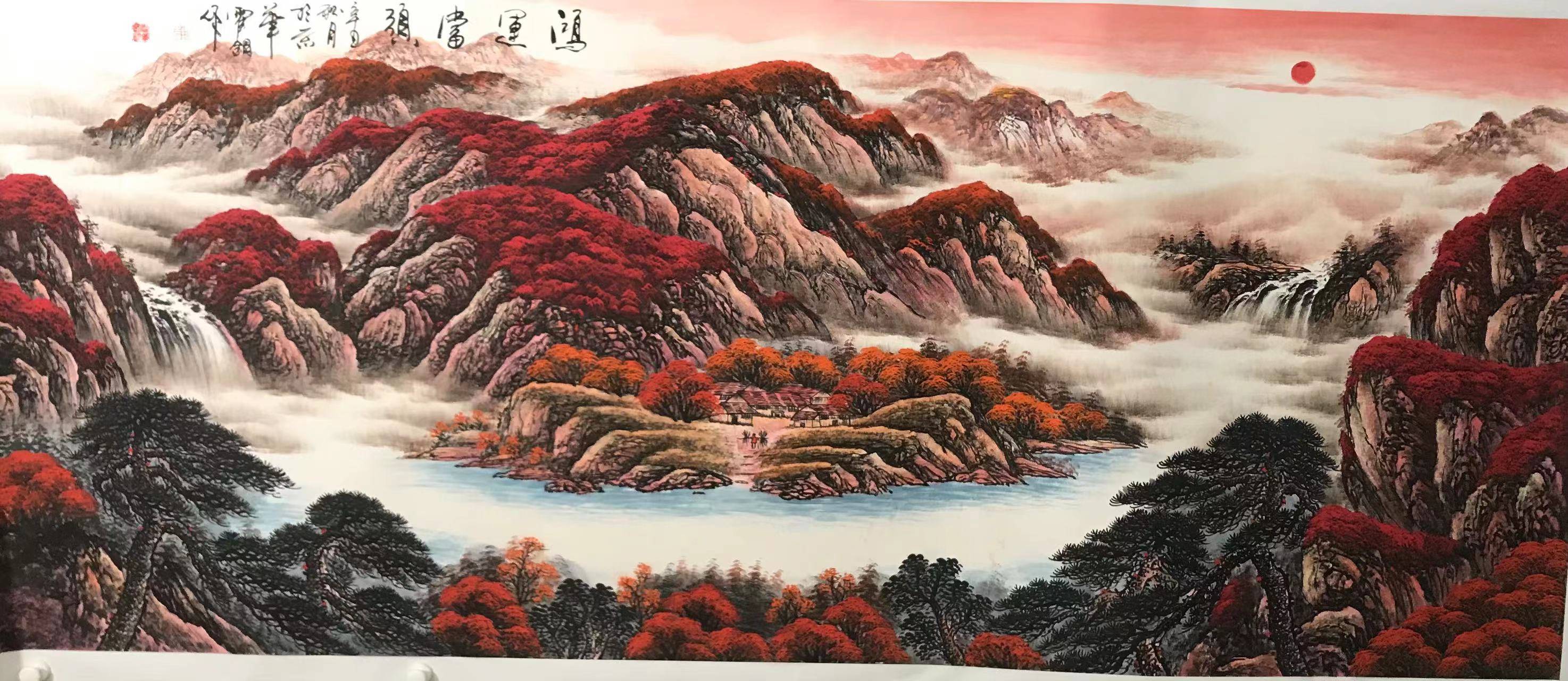 著名画家霍钢用艺术绘制长城雄姿_中国_国画_河北省清苑县