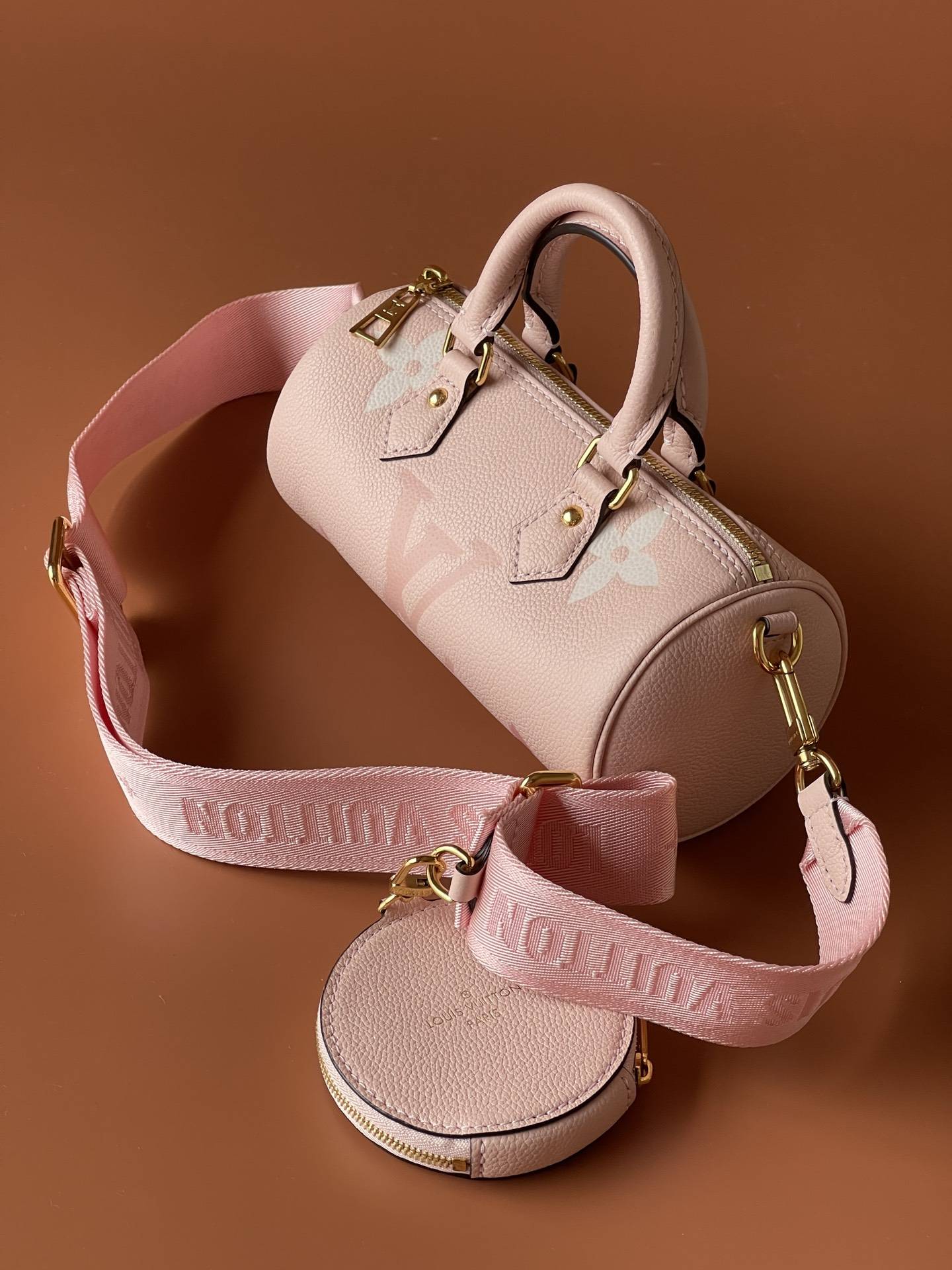 lv巴比龙papillon手袋圆筒包老花斜挎包单肩包使用心得详细评测m57835