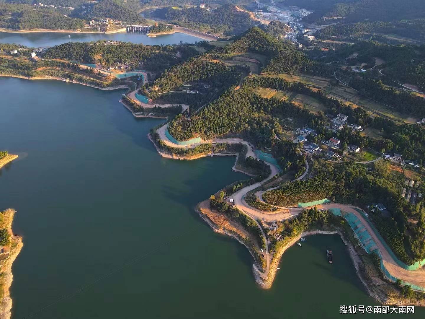 四川南充:升钟湖环湖路建设最新进展_道路_旅游区_周边
