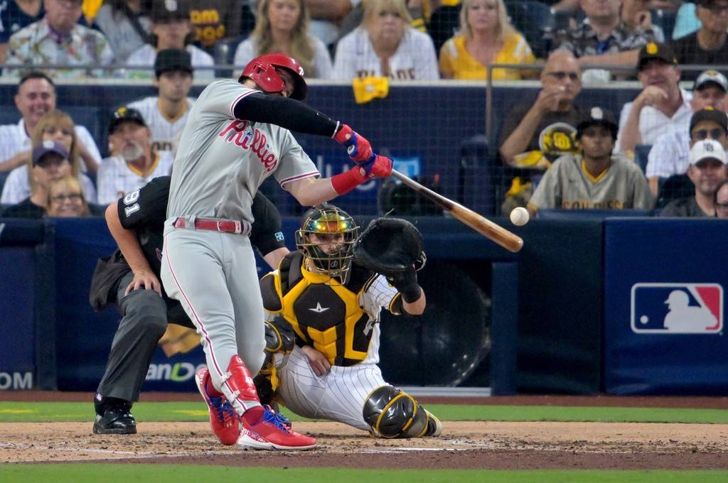 mlb职业棒球大联盟季后赛,费城人2-0圣迭戈教士队;费城人在国联冠军赛