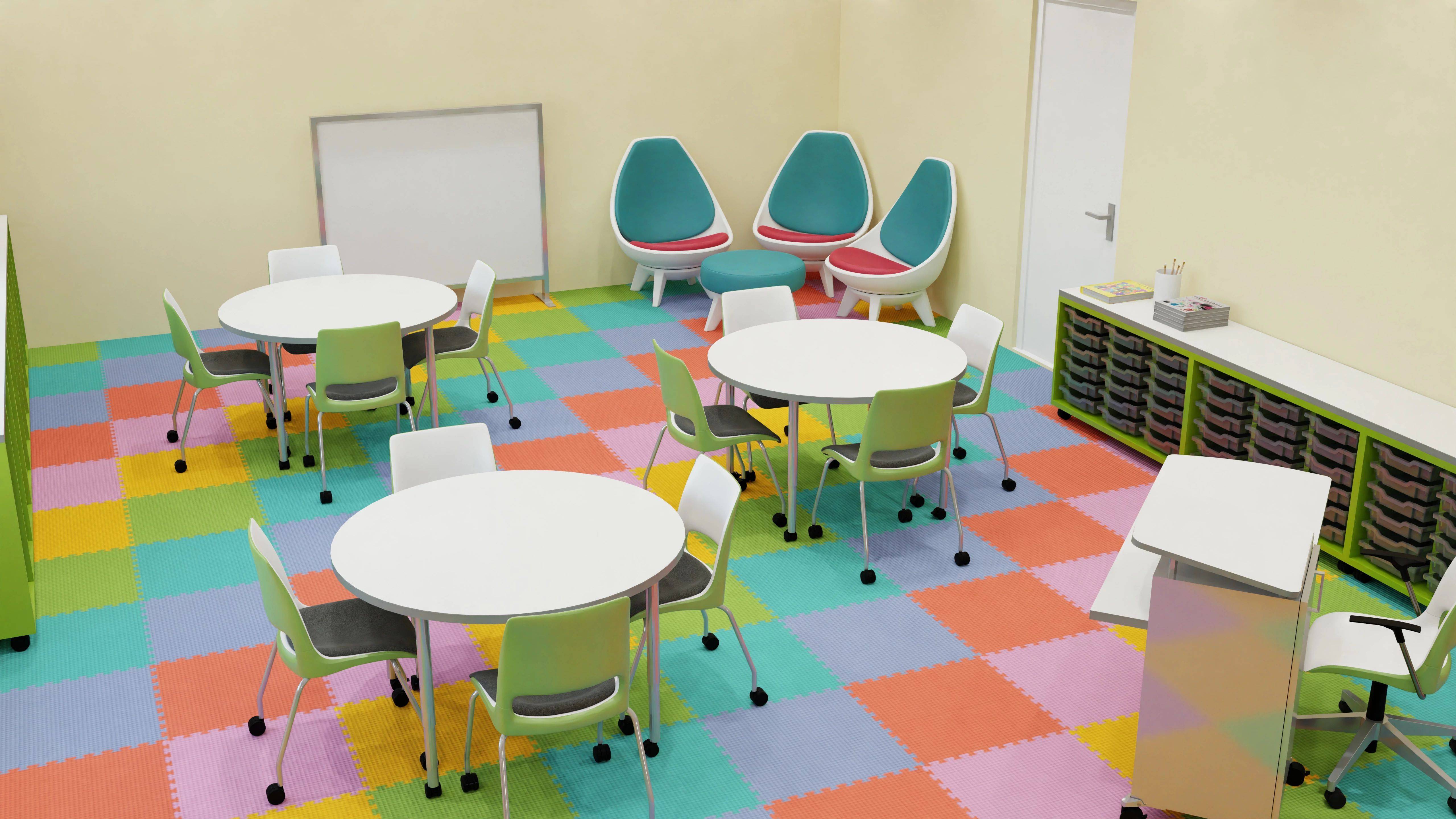 对于教学而言,课桌椅的摆放设置直接影响学习空间的效能发挥.