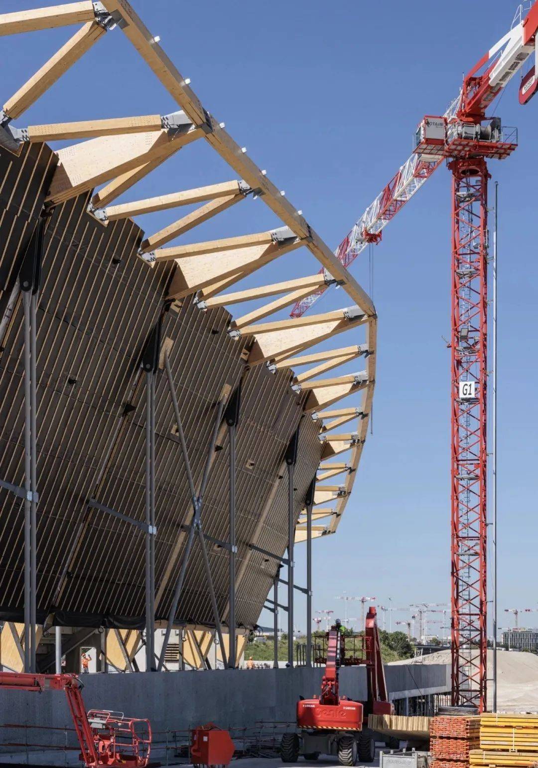 木制劲性悬索结构丨2024巴黎奥运会水上运动中心