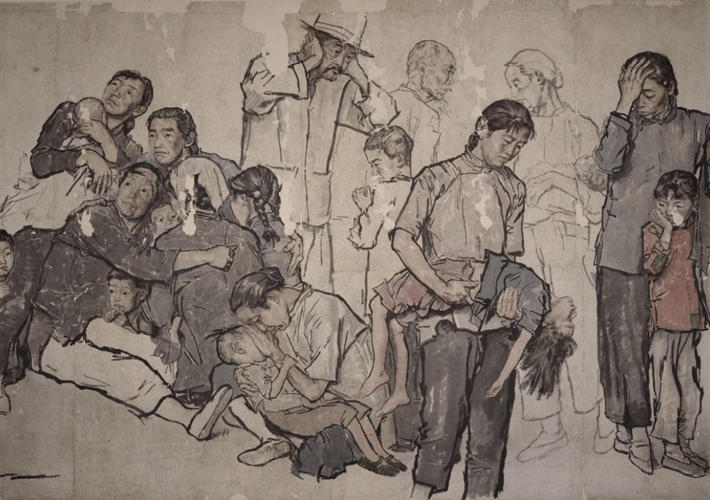 蒋兆和《流民图》现实主义不朽之作_画作_人物画_先生