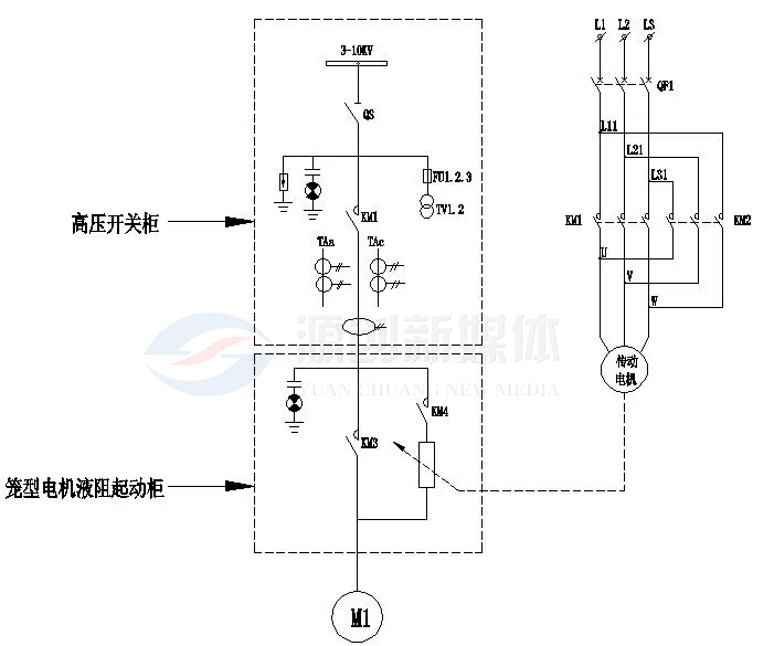 高压电机ylq液阻柜的原理图