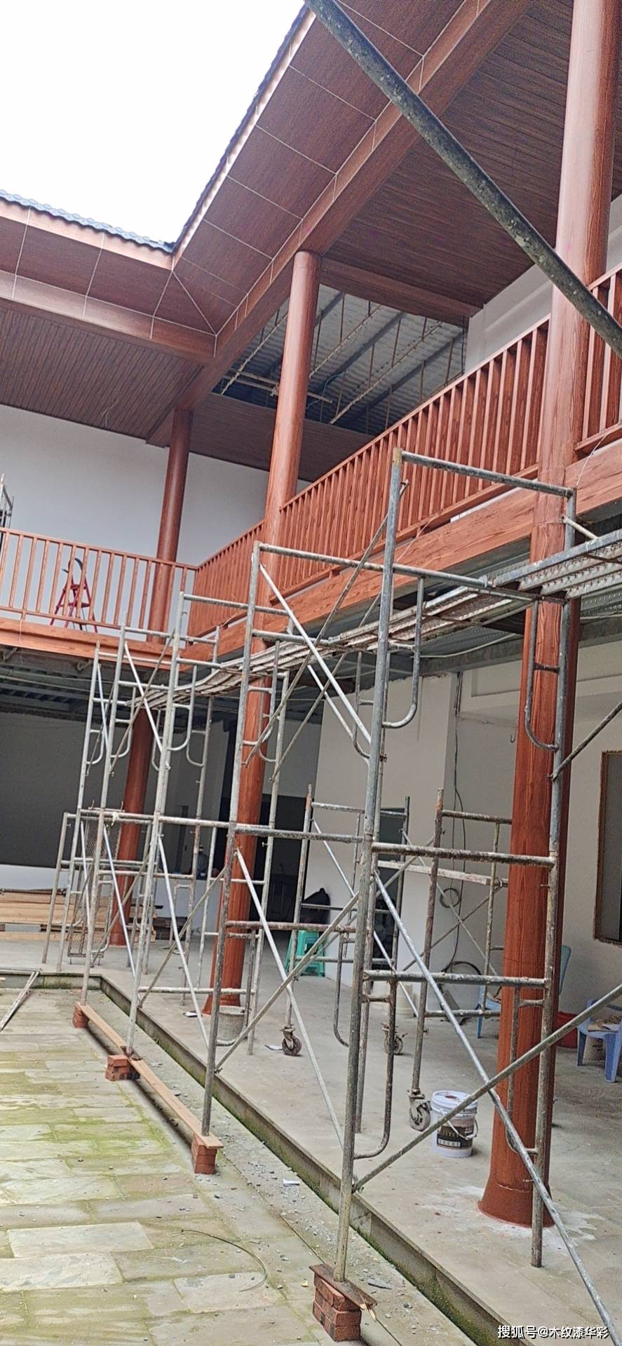 重庆木纹漆外墙施工图片