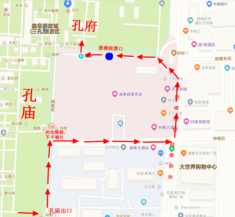 孔府地图 全景图图片