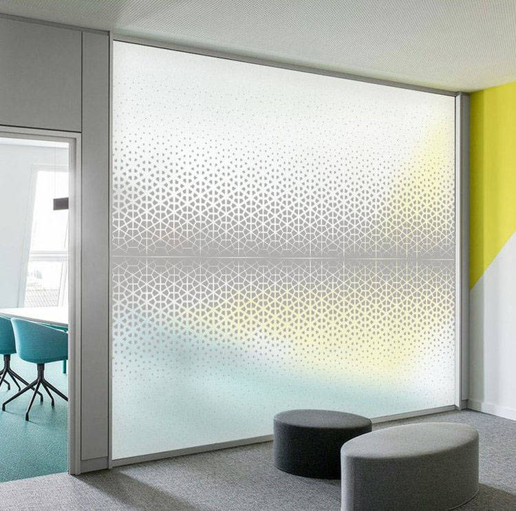 uv磨砂隔断装饰静电玻璃贴膜办公室创意贴纸彩白彩渐变_橱窗_画面_的