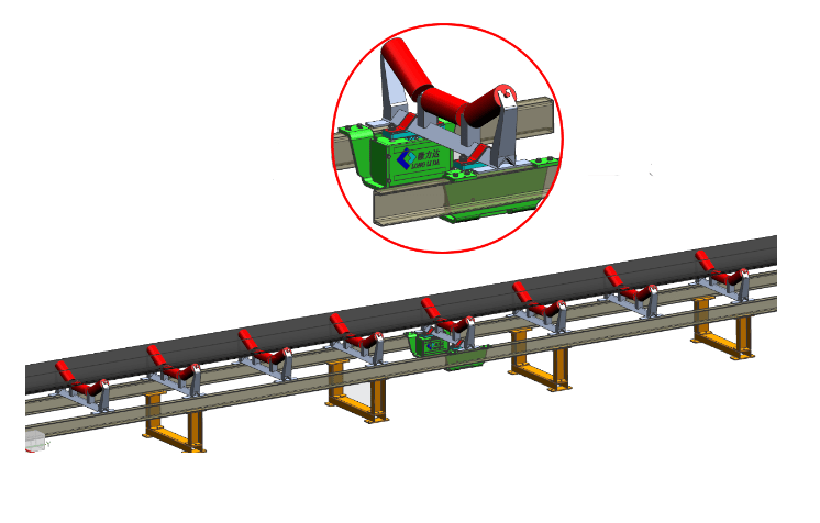 单托辊皮带秤具有结构简单,计量准确,使用稳定,操作简单,维护量小等
