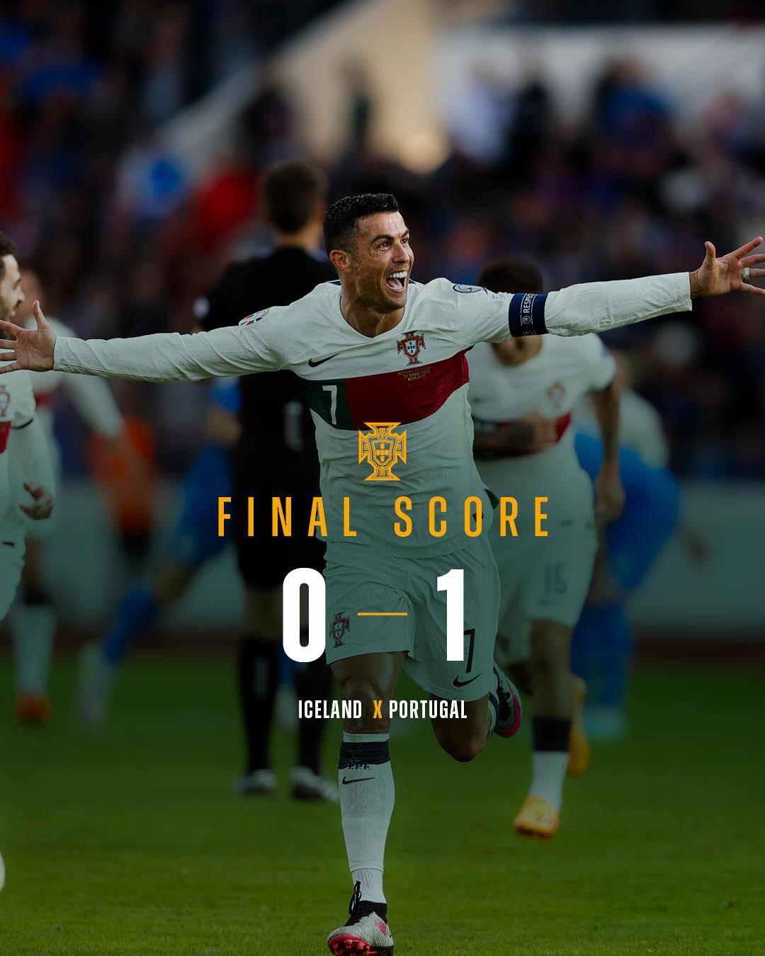 “葡萄牙”欧预赛-C罗200场里程碑破门+绝杀葡萄牙1-0十人冰岛