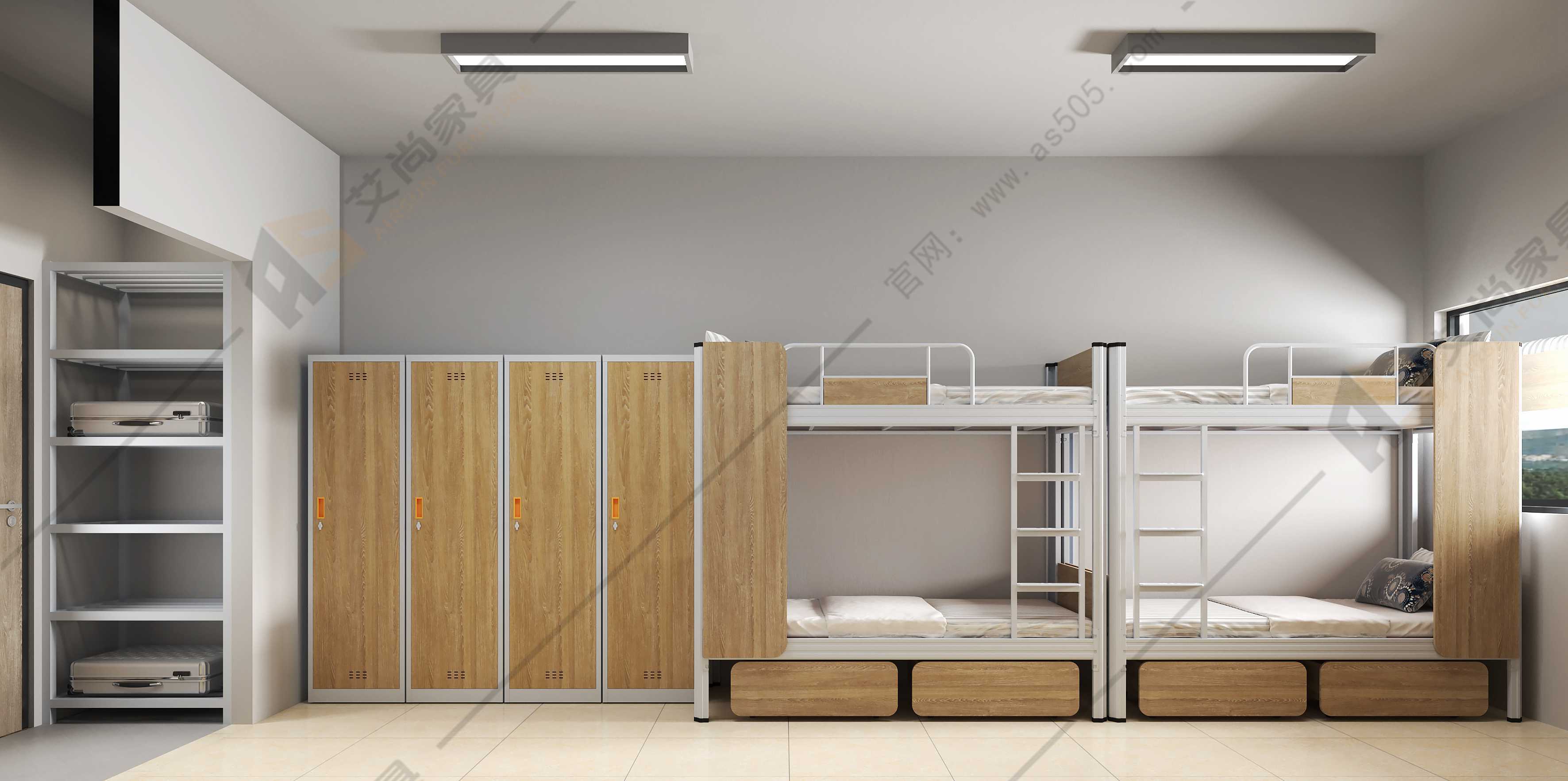 这样的宿舍双层上下铺,你爱了吗?_上铺_上下床_隐私