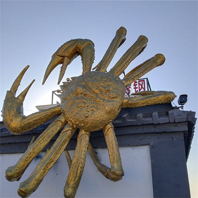 不锈钢创意海洋动物装饰螃蟹龙虾雕塑_寓意_象征
