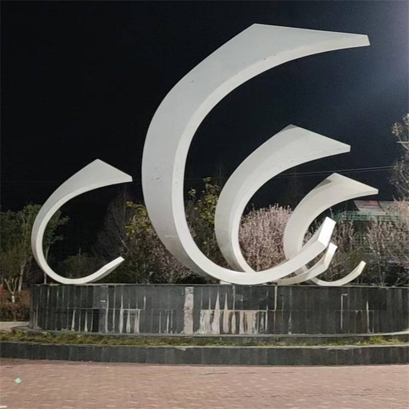 不锈钢大型帆船现代创意落地摆件小品雕塑_校园_材质_象征意义