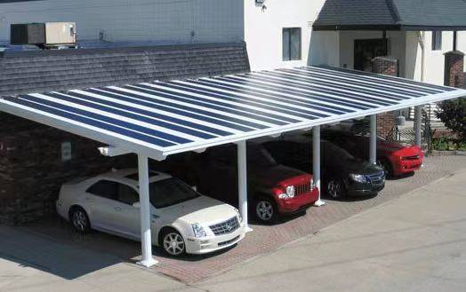 家庭光伏车棚设计方案_结构_混凝土_电池板