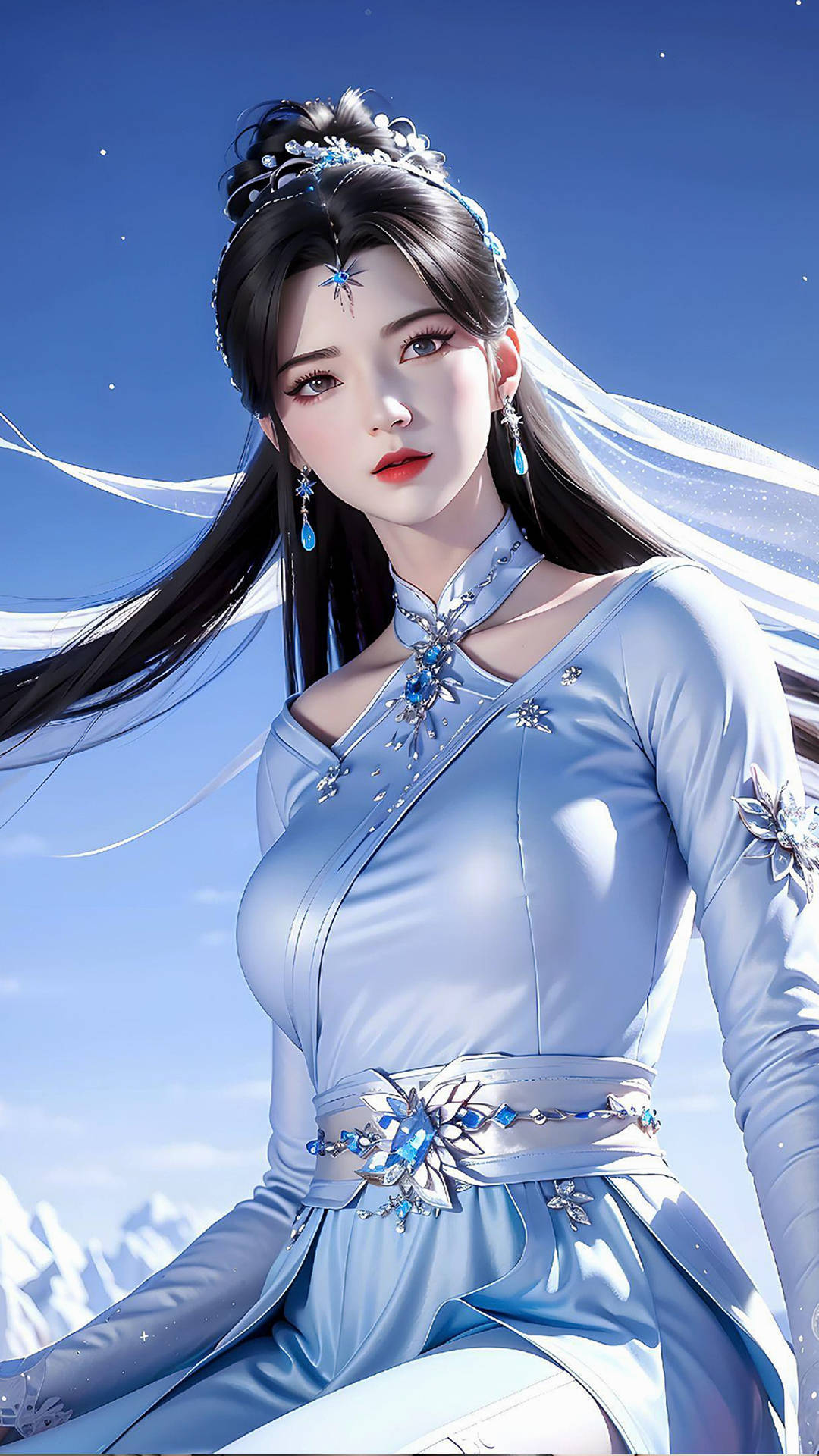 国漫女神|《逆天邪神》女主角夏倾月ai全屏手机壁纸_云澈_玲珑_妻子