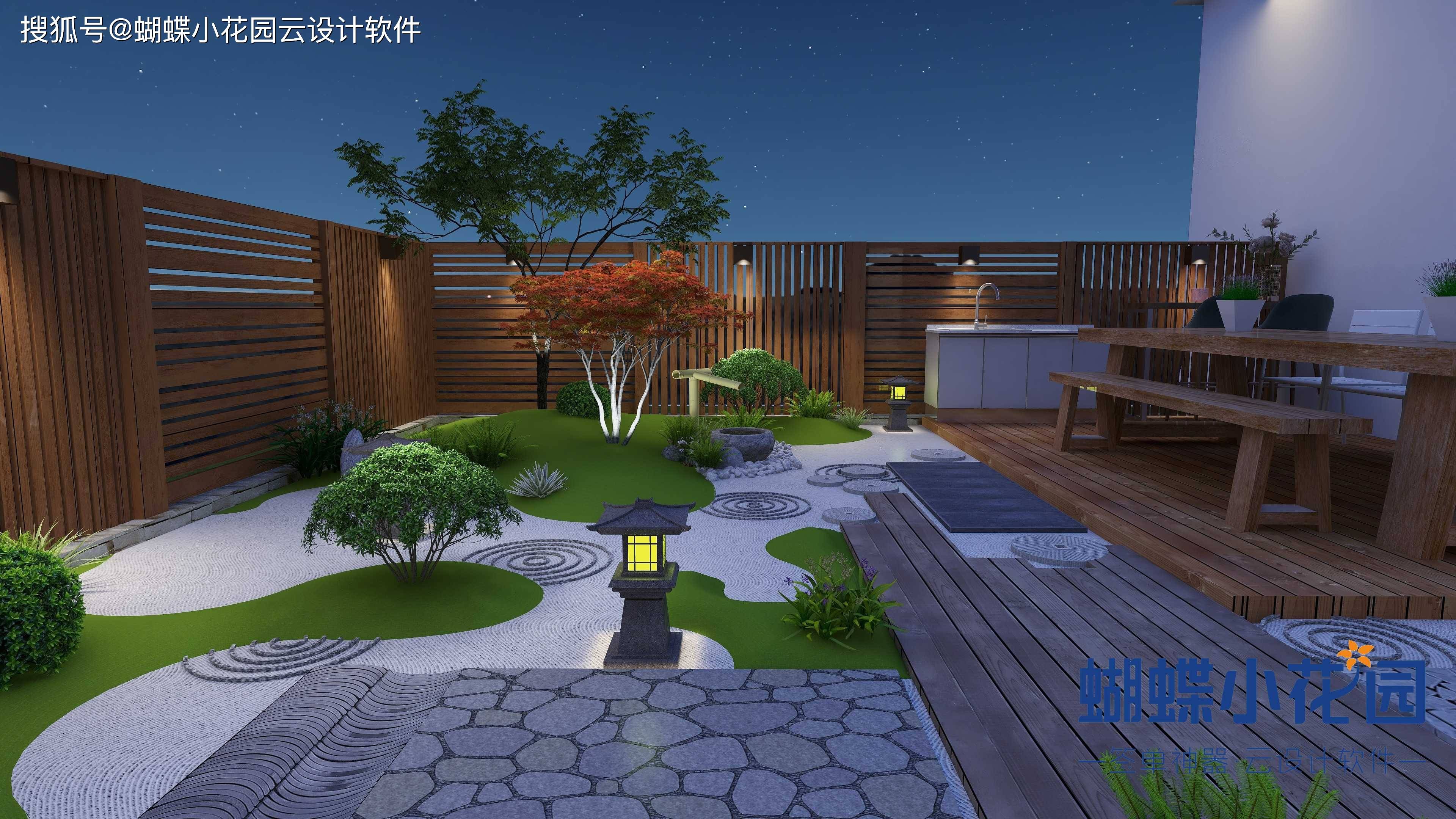 别墅庭院花园设计的效果图_业主_的设计_房屋