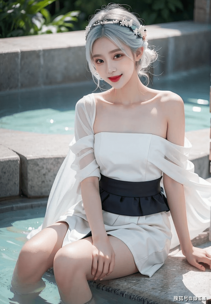 高清美女壁纸:古典白内搭配短裙,温泉边的性感美人_魅力_的图片_皮肤