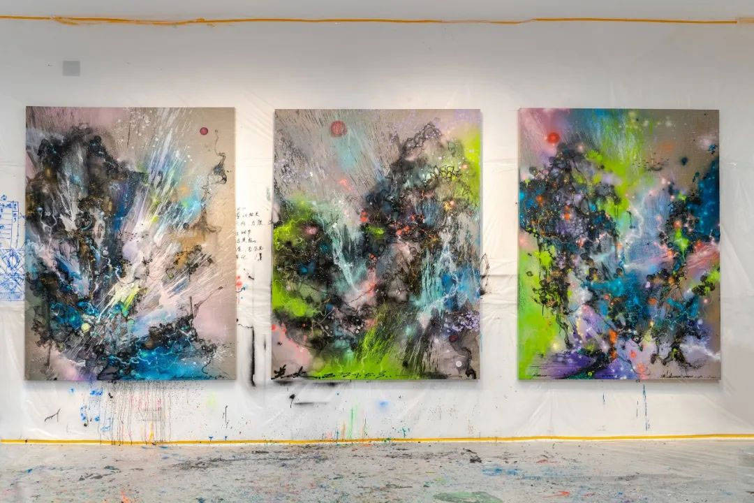 中国风涂鸦:90后艺术家陈英杰的独特创作之路_作品_水墨画_醒狮