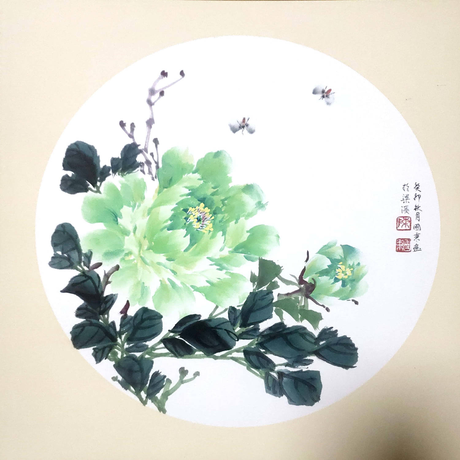 擅长画山水牡丹陈国秉老师作品赏析_老先生_芥子园_画谱