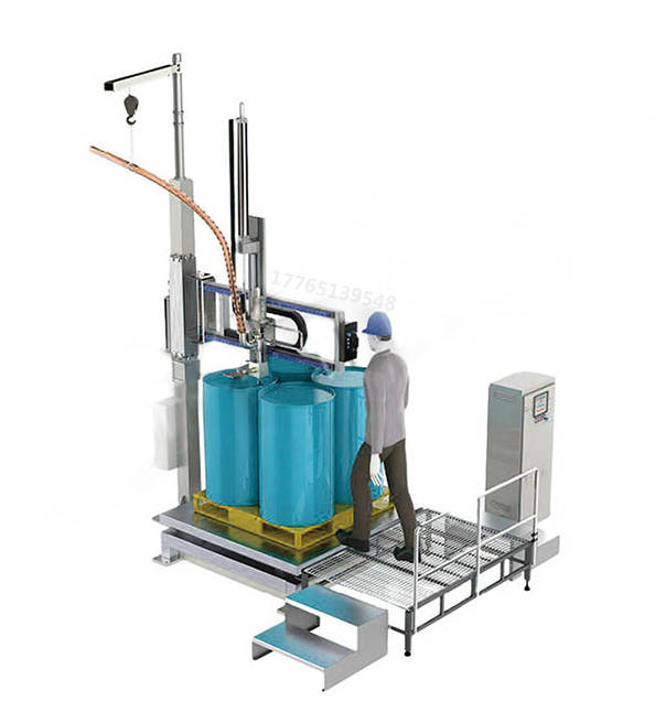 200升核桃油液下式摇臂式包装机_自动化_产品_设备