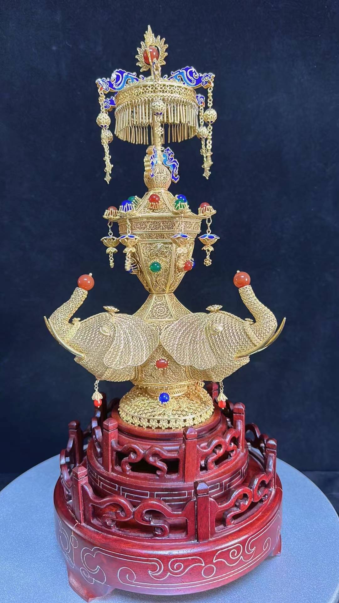 张春源大师作品《太平有象》庄重高雅·精美华贵·色彩绚美·金碧辉煌