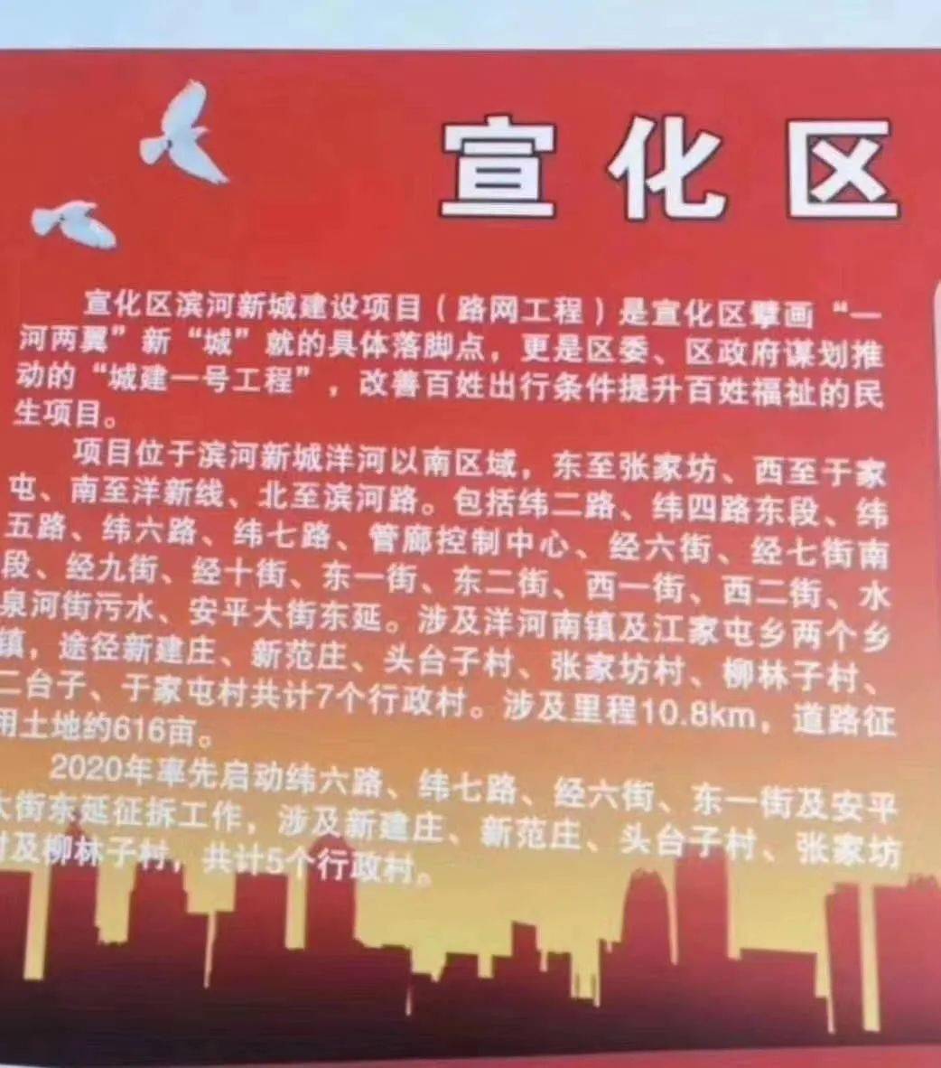 宣化滨河新城路网工程开建,征迁启动!涉及多地_张家口