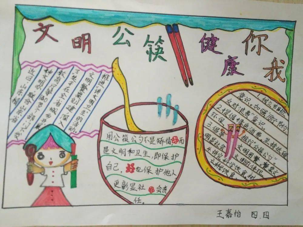 公筷公勺筷乐又食尚科信小学小手拉大手文明公筷我践行主题教育活动