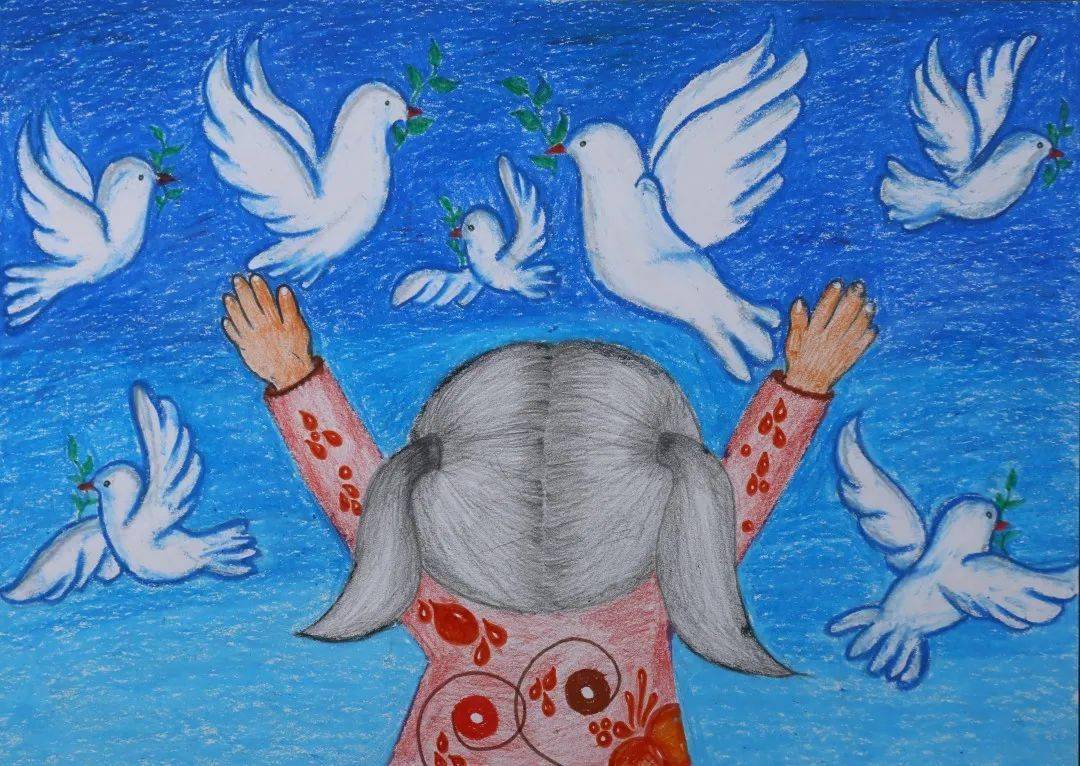 关于和平的画作初中图片