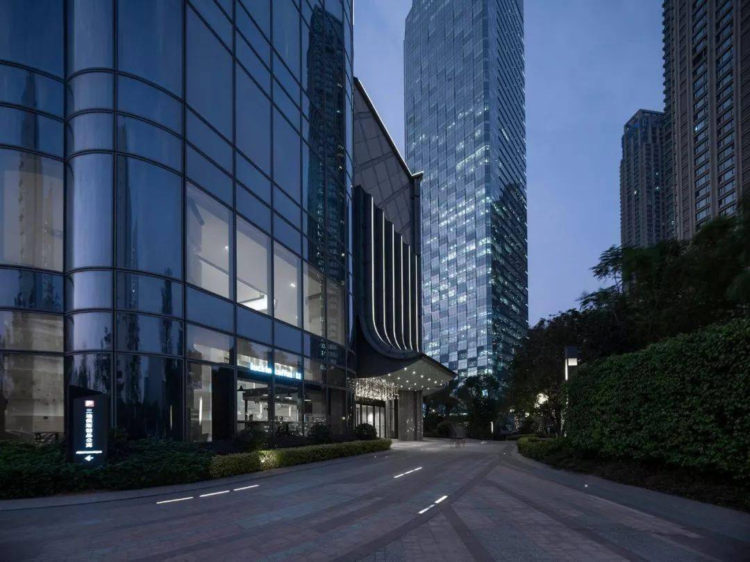 建筑如瀑景观如水福州希尔顿酒店三迪联邦中心
