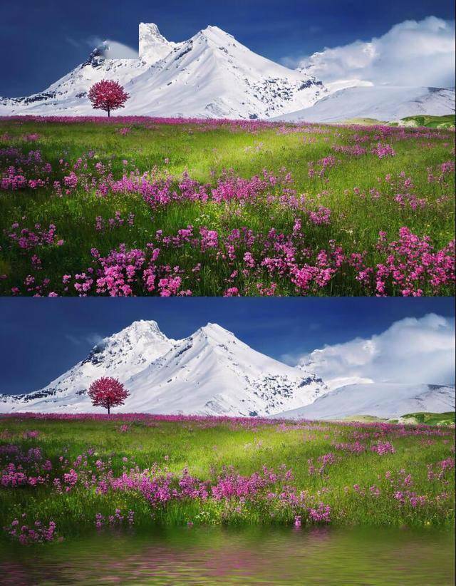 送大家个好玩的ps滤镜一键为照片生成水面倒影水之语ps插件