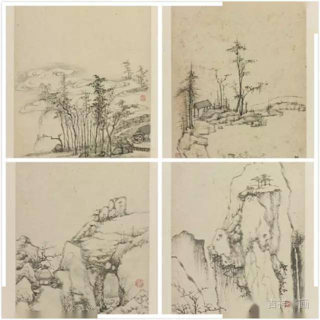 清初四僧笔下的传世经典山水册页