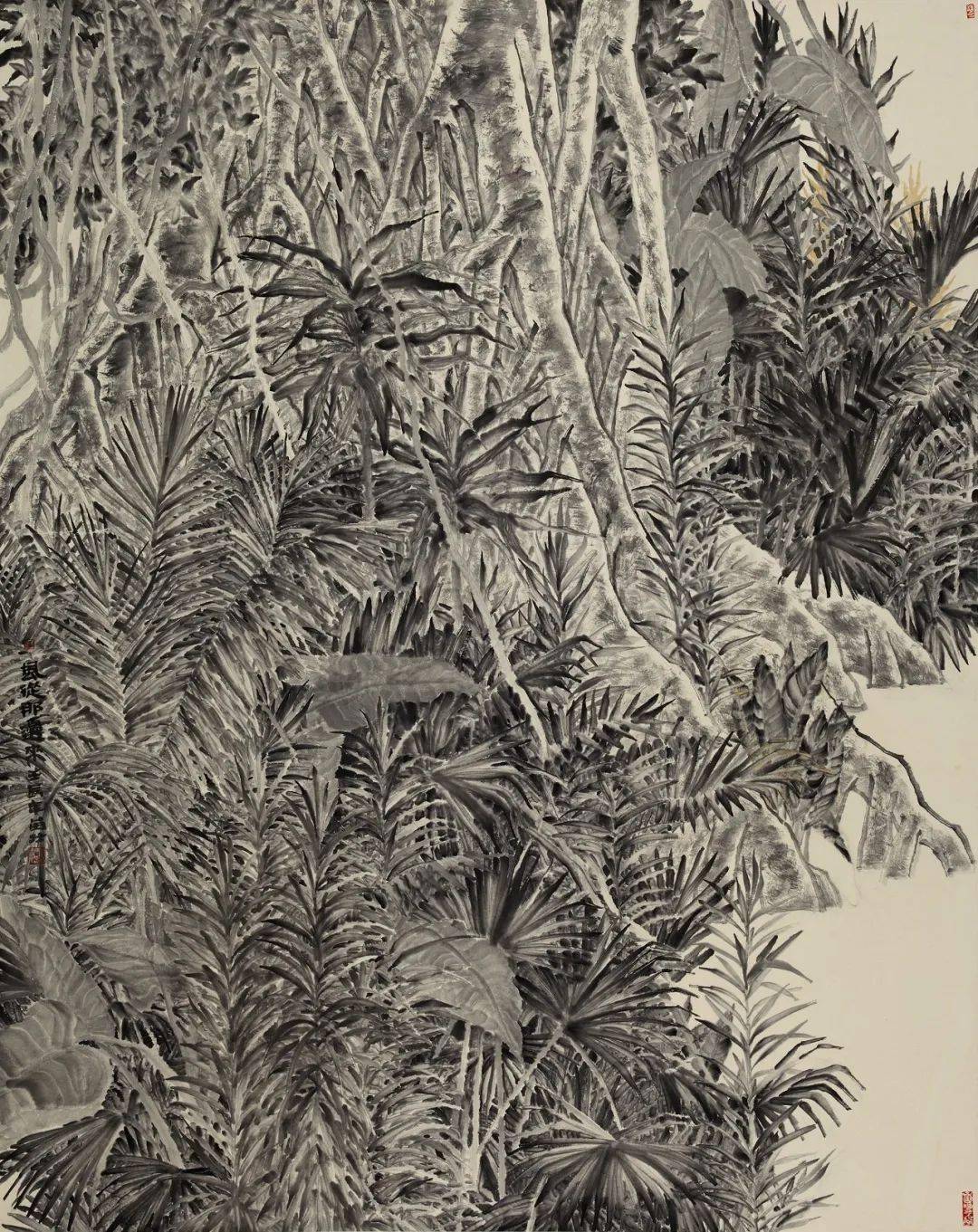 苗壮《风从那边来》 纸本设色194cmx180cm 2012年