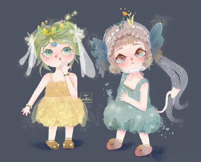 美萌插画闺蜜头像之精灵少女