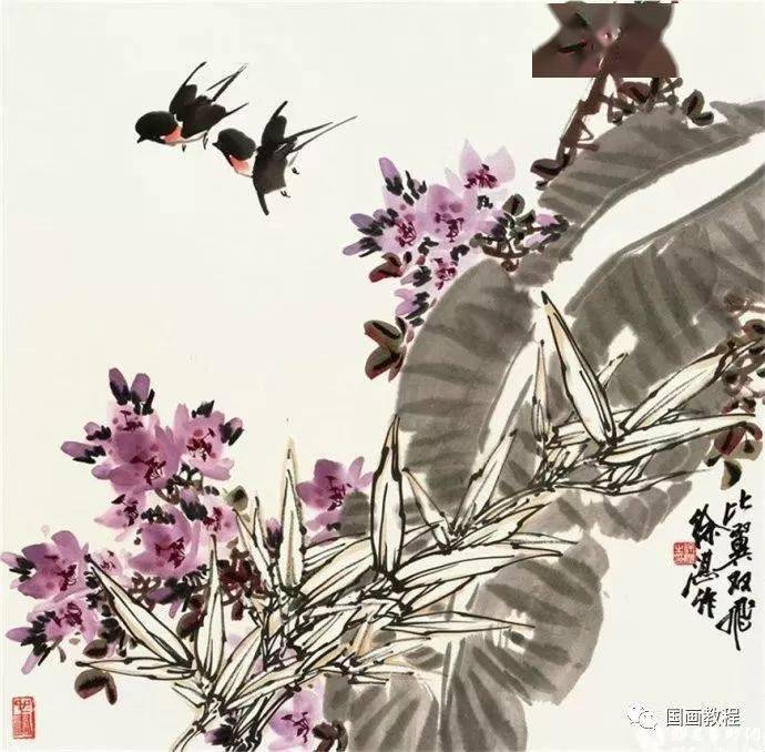 师从李苦襌,郭味蕖和欧阳中石等大师,在中国写意花鸟画,书法,诗词及