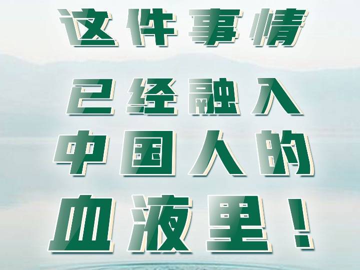 这件事情 已经融入中国人的血液里 哇塞