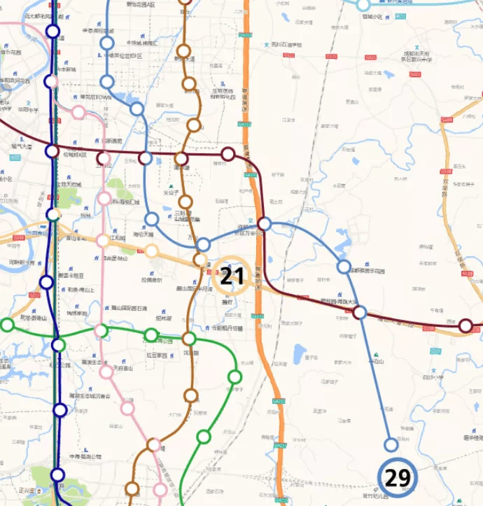 成都29号线地铁规划图图片