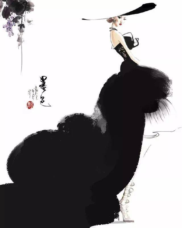 漂亮中国水墨与时尚的完美结合