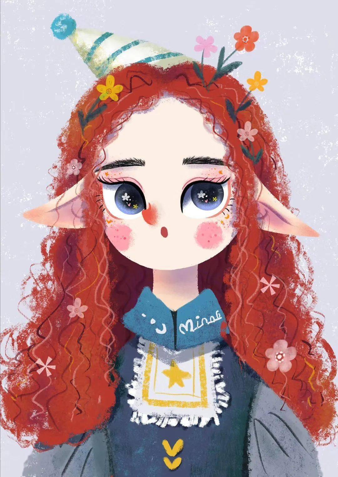 美萌插画闺蜜头像minor老师作品赏析