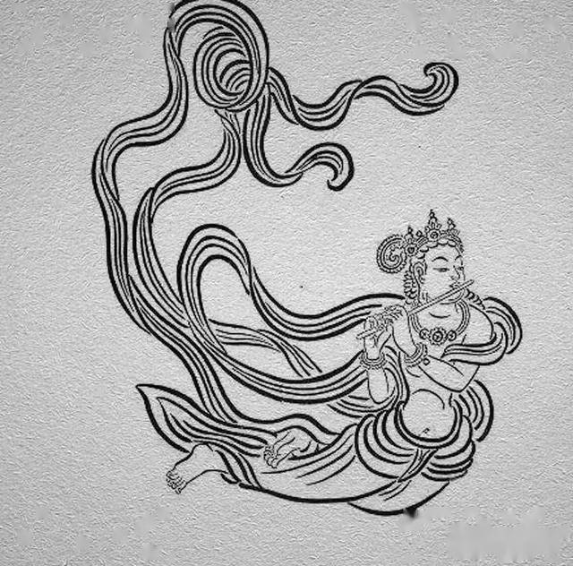 线描飞仙30幅,优美极了!